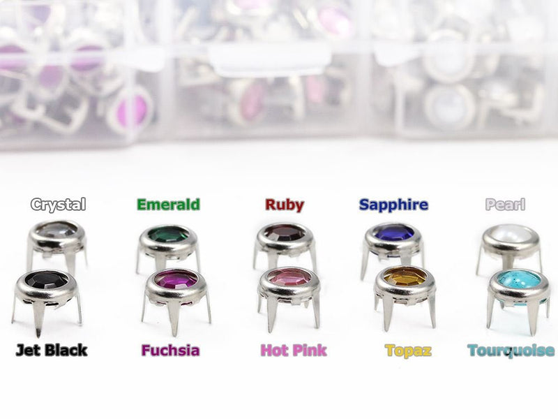 Allstarco Replacent Bedazzler Refills. 10 Colors. Size 30 Rhinestones Studs. Over 450 Pieces.