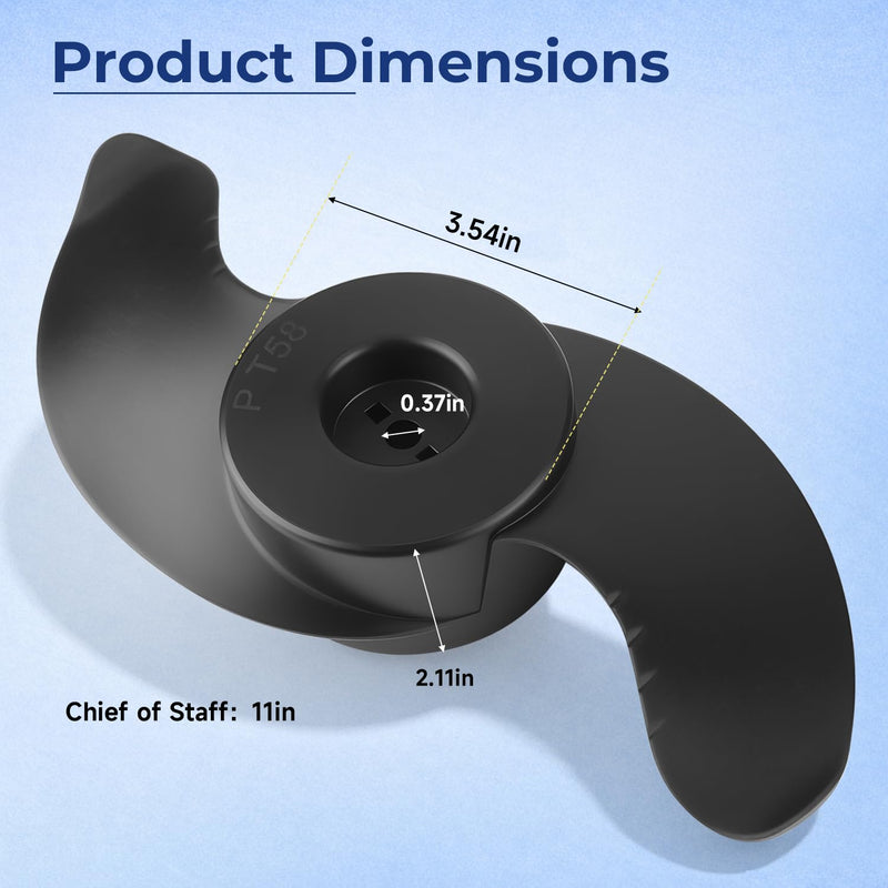 Trolling Motor Propeller Blade Weedless Wedge 2 Prop Compatible with Minn Kota MKP-33 Ulterra Terrova 80lb/101lb Replace#: 1865018