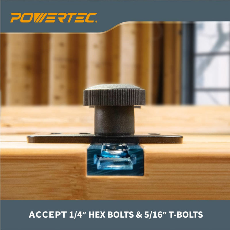 POWERTEC 71819 Quick Release Horizontal Toggle Clamp 225D (500 lb Holding Capacity) with Mounting Plate