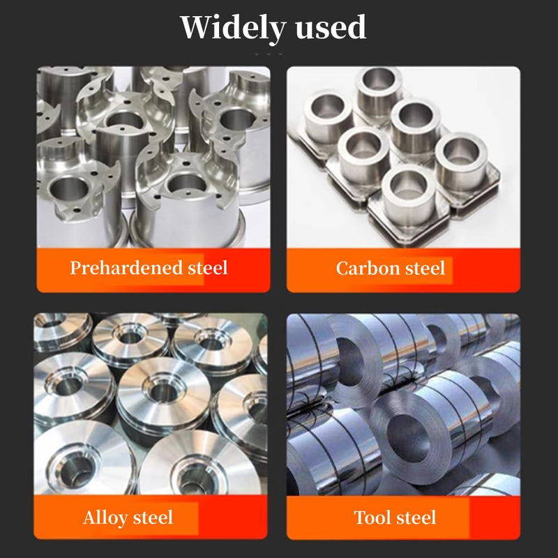 2PCS 1/2'' Carbide Square End Mill Bits Set, Milling Bits Cutter 1/2 Carbide End Mills for Alloy Steels/Hardened Steels, HRC 45 Deg Single End 4 Flute AlTiN Coating (2PCS 1/2in) 2PCS 1/2in