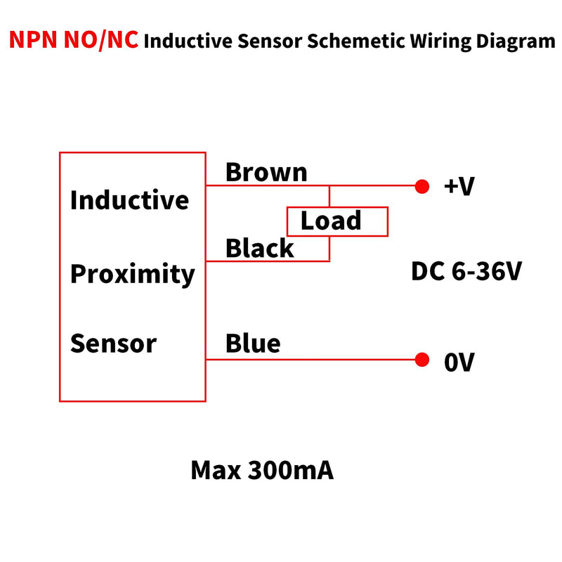 5Pcs NO Normally Open NPN Inductive Proximity Sensor Switch M8 Detector 2mm DC6V-36V 3 Wire LJ8A3-2-Z/BX
