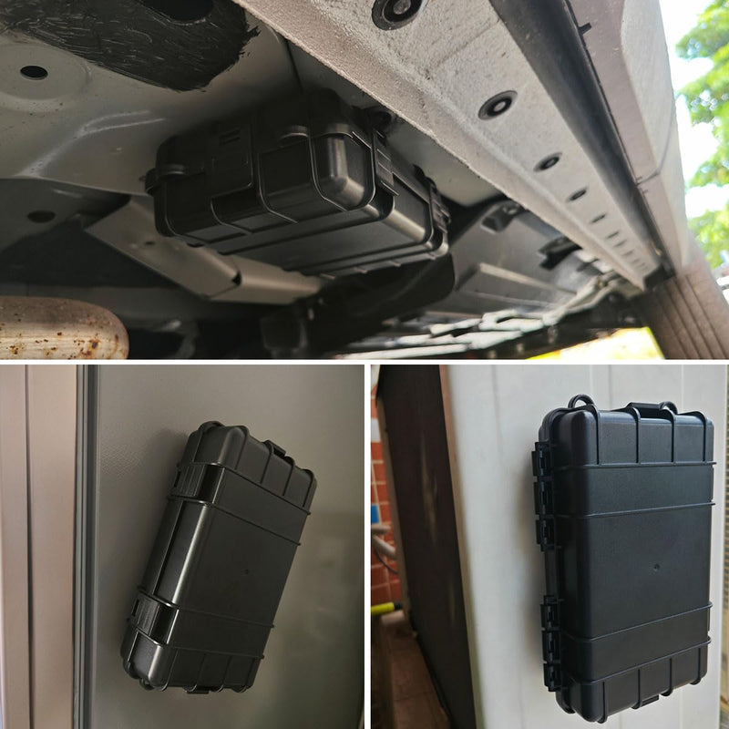 Upgrade Large 7.3''x4.2'' Magnetic Key Holder Under Trucks Car,Car Key Fob Holder,Heavy-Duty Magnetic Key Box Under Car,Hide a Key,Strong Magnetic Key Hider Outside for Hiding Keys【Splash Resistant】