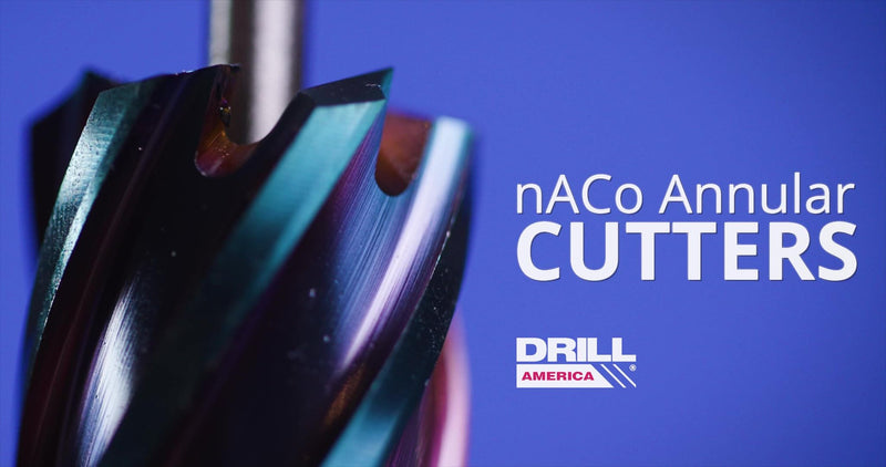 Drill America 5/8" X 1" NACO Blue (Nano-Composite) Coated Annular Cutter, ANC Series 5/8" 1" Depth of Cut
