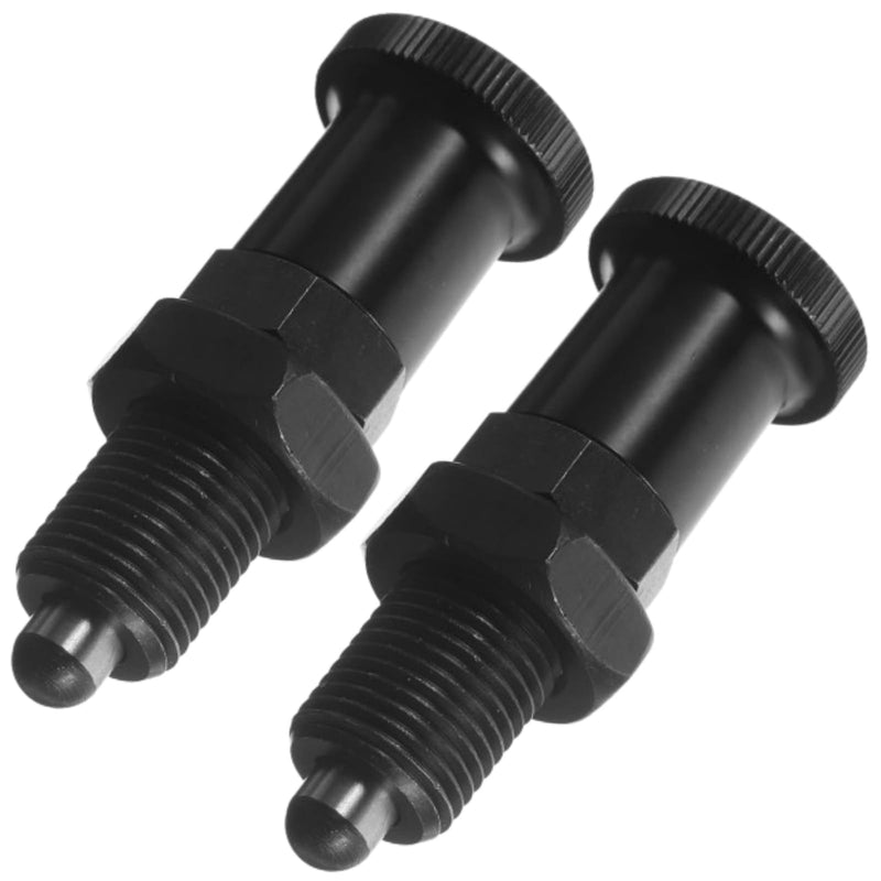 2PCS Spring Knob Plunger Retractable Spring Plunger Pull Knob Plunger Ball Spring Loaded Plunger Spring Plunger Pin Non Lock Out Indexing Plunger Short Spring Plungers Pull Knob Spring Pin (M10) M10