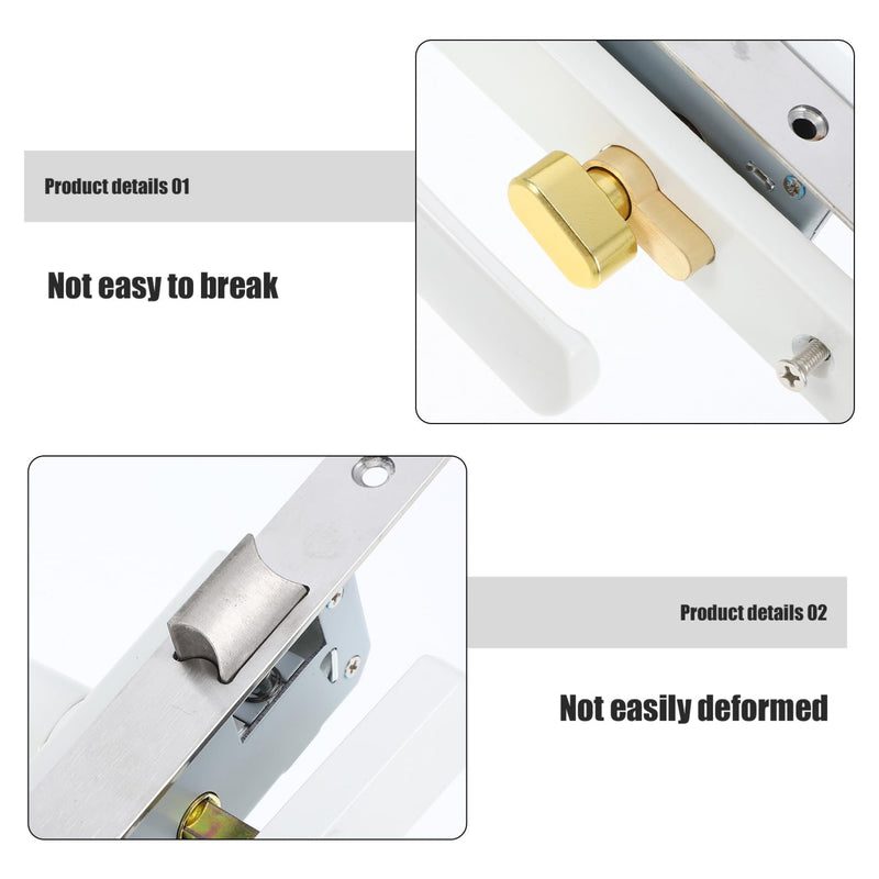 DOITOOL Lock Aluminum Alloy Replacement Handle with Lock for Security Easy to Install Sleek Design for Entry Patio Versatile Compatibility for Homes and Apartments White
