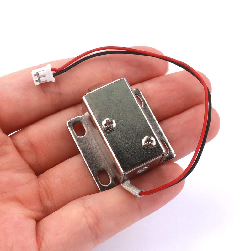 ATOPLEE Electromagnetic Solenoid Lock,4pcs Mini DC 12V 0.43A Door Drawer Tongue Down Slim Design Assembly Magnetic Lock for Cabinet Door Drawer,27X29X18mm 27X29X18mm,4pcs