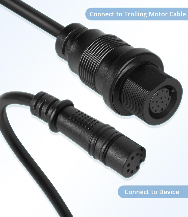 1852078 Replace for MKR-DSC-15 DSC Transducer Adapter Cable 8-PIN, for Lowrance Fish Finders, for Minn Kota Motor Built-in Dual Spectrum Chirp transducer, for 2D Sonar only
