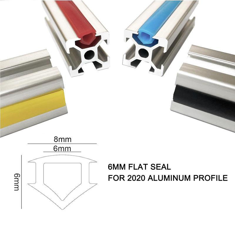 10Meters T Slot Aluminum Profile Flat Seal Slot Cover,Dust Protection Soft Cover Seal Strip for 2020 Series/1010 Series 6mm Slot Aluminum Extrustion Profile 10 meters/ 394 inch blue 1