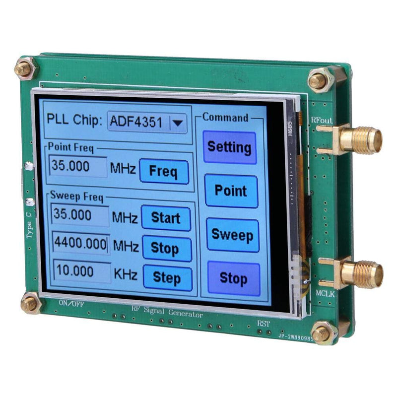 Generator High Exactness Full Touch Screen RF Sweep Dot Frequency Module Radio PC Meter Counter Control With Data Cable SMA Female ADF4350/ ADF4351 (ADF4351)