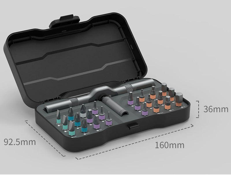 Magnetic Screwdriver Set 24 in1 Ratchet Screwdriver Kit Precision Repair Tool with DIY Detachable Ratchet Handle Multifunctional Toolbox Small Screw Driver Set