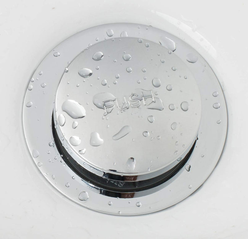 Artiwell Tip-Toe Bathtub Drains Trim Set with Two-Hole Overflow Faceplate, Replacement Bath Drain Trim Kit with 2-Hole Overflow Faceplate and Universal Fine/Coarse Thread (Chrome Plated) Chrome Plated