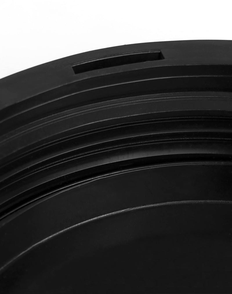 QWORK 6" Solid Cap W/Gasket for IBC Tote, IBC Tote Water Tank Cover, 2 Pack Leak-Proof Design Plastic IBC Tank Adapter Storage Cap for Chemical Food and Industrial Storage, Black