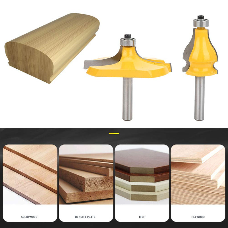 Router Bit Set 2pcs Handrail Router Bits for Woodworking Carpentry Tools Electric Router Bits Set