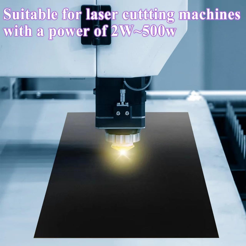 10 Pieces Black Laser Testing Paper Double-Sided Laser Dimming Engraving Test Focus Paper for Laser Cutting and Marking Machine