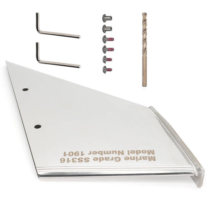 GlückMarine 27031 Boat Skeg Safe Repair Guard Fits MerCruiser Alpha 1 Gen 2 1991-Present Stern Drive Marine Models Material Stainless Steel