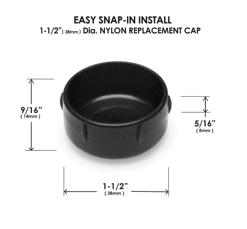 Slipstick Gorilla Outdoor 1-1/2 Inch Patio Chair Leg Caps for Wrought Iron Furniture (24 Pack) Floor Protecting Replacement Feet Glides for Metal Tables and Chairs, Nylon Sliders