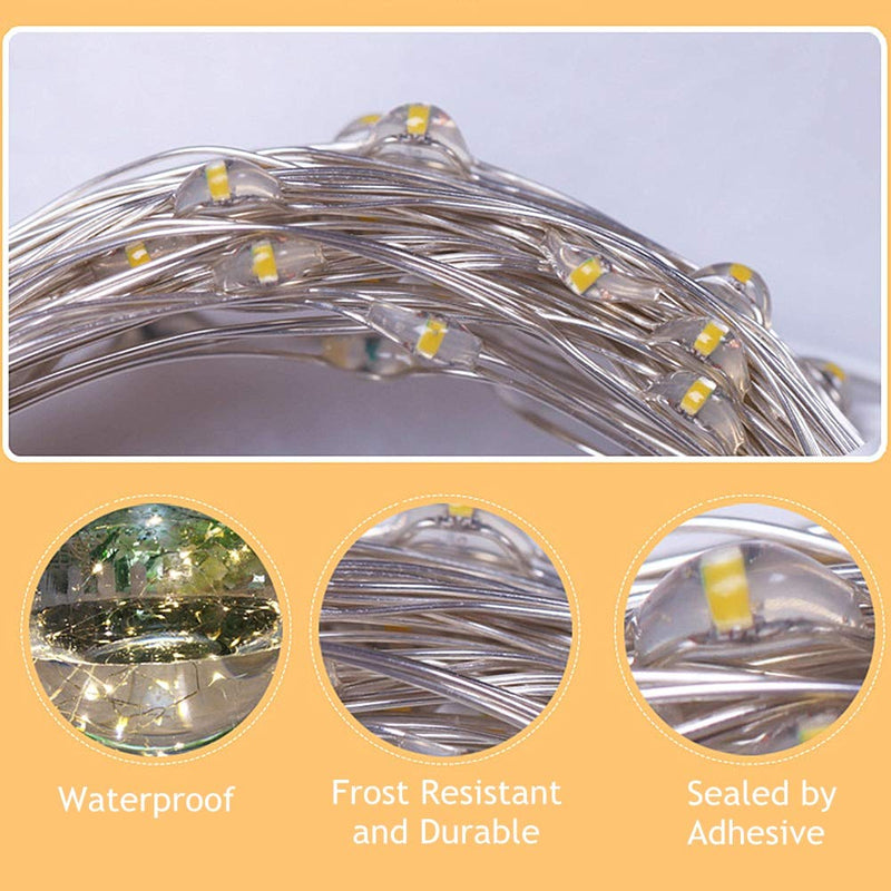 Twinkle Star 33FT 100 LED Silver Wire String Lights, St Patricks Day Fairy Lights Battery Operated LED String Lights for Christmas Wedding Party Home Holiday Decoration, Green 1 Pack