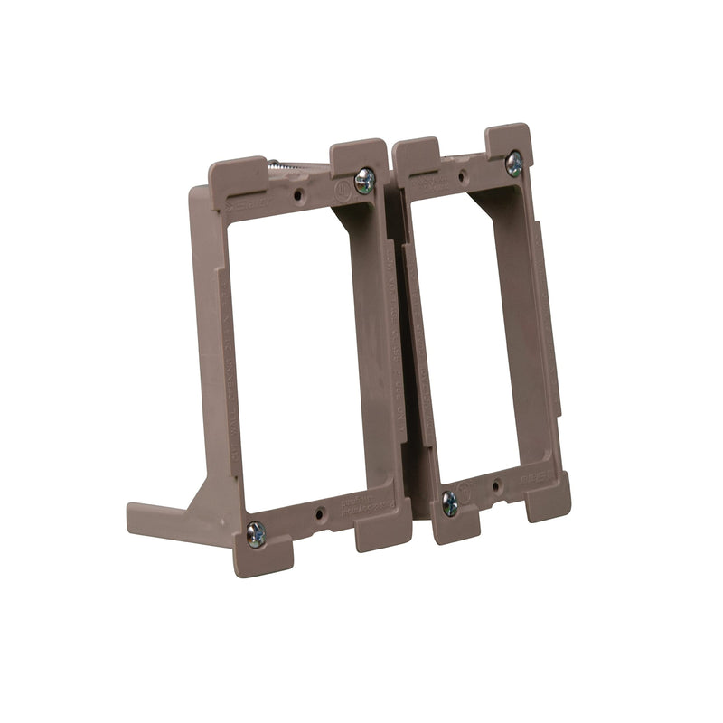 On-Q AC1010012PK Legrand (2 Pack) Low Voltage Bracket, 1 Gang (Pack of 2), Gray 1 Gang (Pack of 2) RetroFit