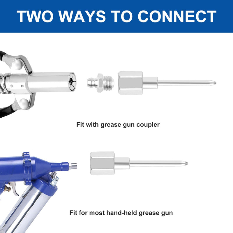5Pcs Grease Gun Needle Nozzle Kit,Include 4Pcs 1/8 Inch 18G NPT Threads Grease Gun Needle Tips and 1Pcs Narrow Grease Needle Dispenser for Injecting Grease into Small and Confined Spaces - NewNest Australia