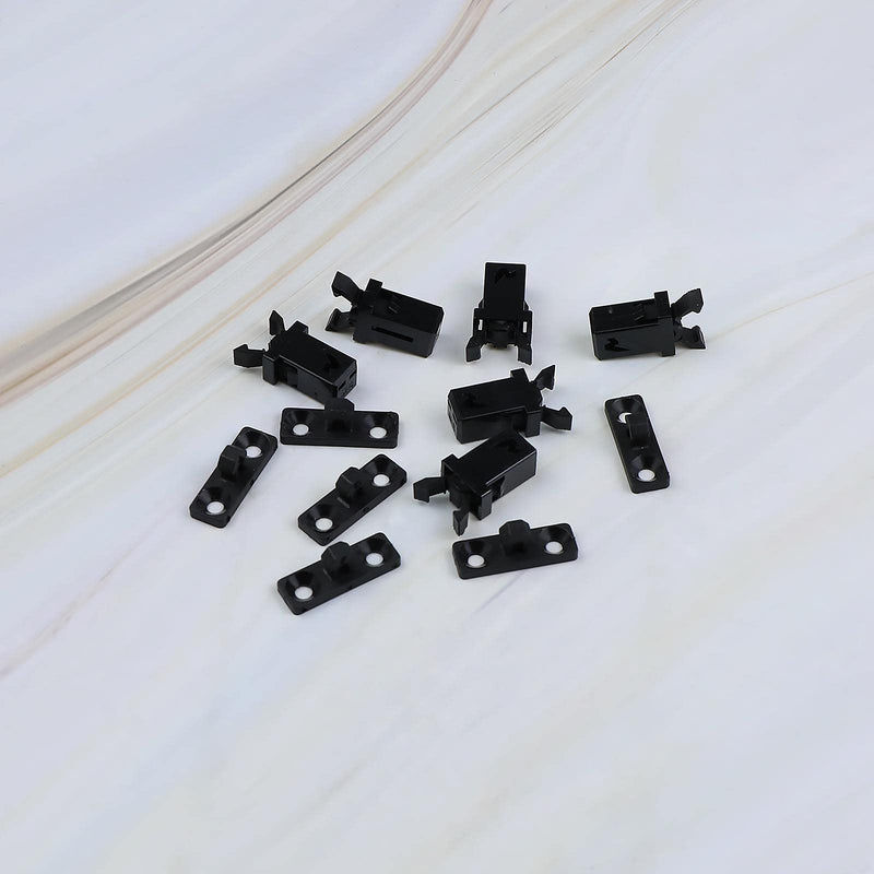 SING F LTD 10 Pairs of Touch Top Lid Bin Latch Lock Plastic Spare Repair Replacement Black Compatible with Brabantia 3 to 50 Litre