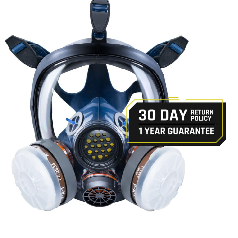 Parcil Distribution Full Face Respirator with Filter Black