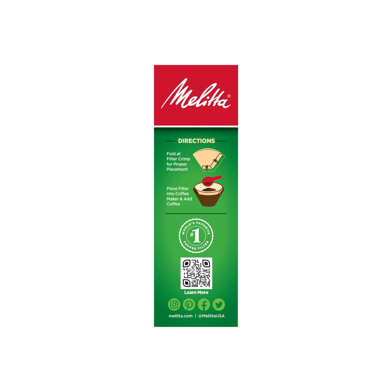 Melitta #2 Cone Coffee Filters, Unbleached Natural Brown, 100 Count (Pack of 6) 600 Total Filters Count - Packaging May Vary Natural Brown No 2 100 Count (Pack of 6)