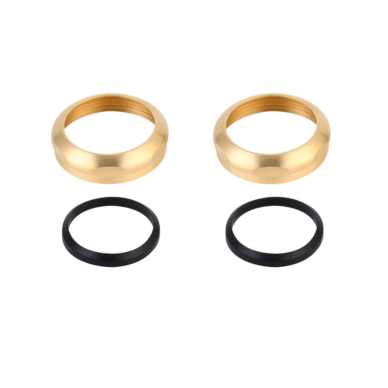 ZM Slip Joint Nut and Washer, Sink Drain Kit, Rough Brass, 1-1/2-Inch, 2 Pack 1-1/2-inch 2 Pack