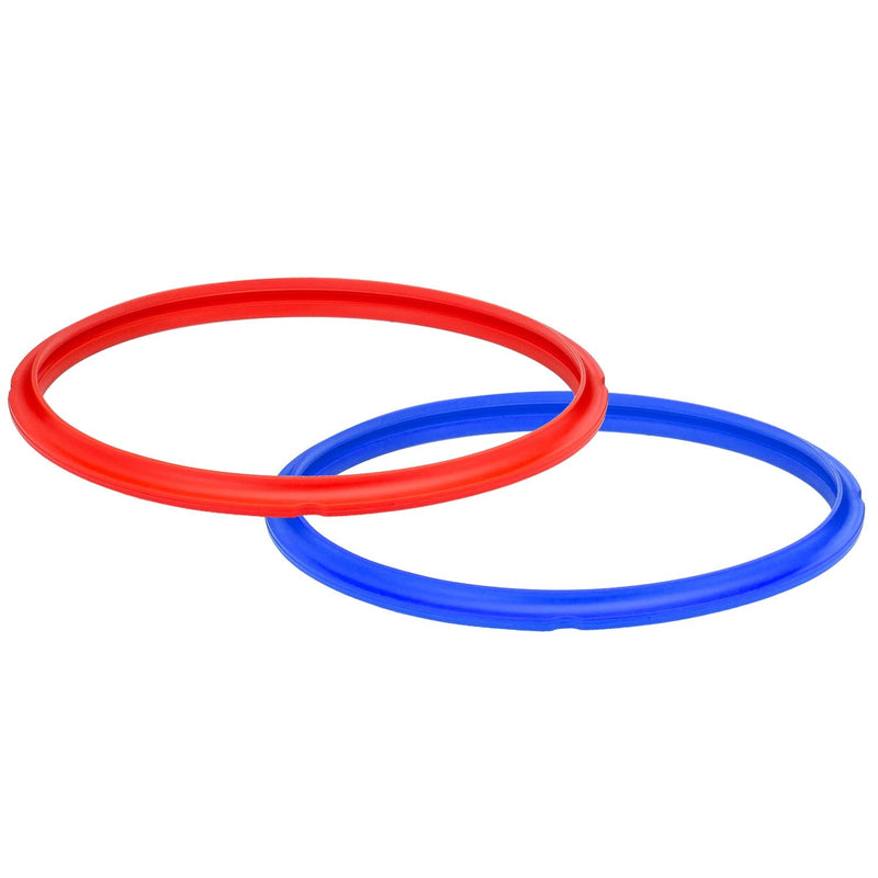 Instant Pot 2-Pack Sealing Ring, Inner Pot Seal Ring, Electric Pressure Cooker Accessories, Non-Toxic, BPA-Free, Replacement Parts, Red/Blue, 5 and 6 QT 6Qt