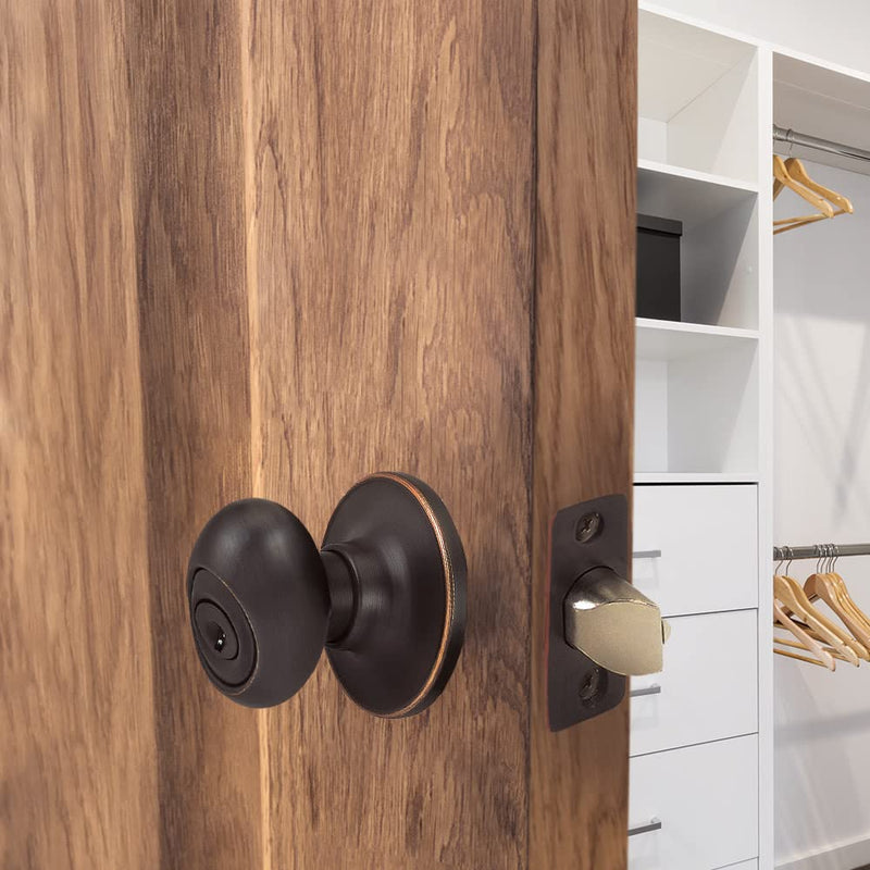 Design House 750596 Egg Keyed Entry Door Knob Oil Rubbed Bronze Entry - Keyed Locking