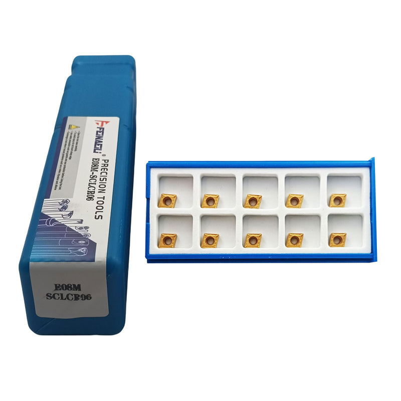 E06K-SCLCR06 Tungsten Steel Tool Holder with Internal Cooling (6mmx125mm) - High Seismic Resistance, CNC Efficiency | Includes 1 Holder + 1 Box CCMT060204-HM Inserts (E06K-SCLCR06 with Inserts) E06K-SCLCR06 with Inserts