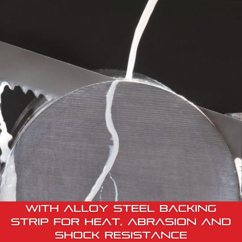 Starrett Intenss PRO-DIE Bi-Metal Band Saw Blade with M-42 Cobalt HSS Teeth - Ideal for Tool, Die and Mold Steels - 7 Ft. 8-1/2", 1/2 x .025 x 14-18/RG-S-W - 99188-07-08-1/2