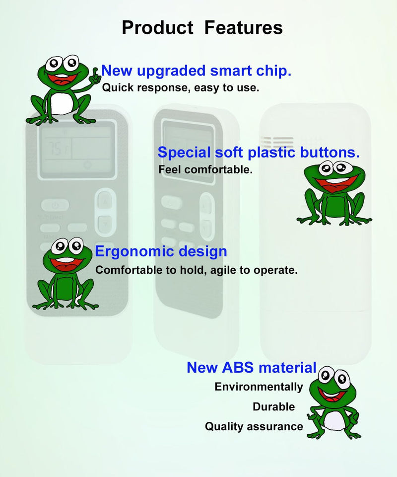 AC Remote Control for LG LP0524WFR LP0624WFR LP0817WSR LP1017WSR LP1217GSR LP1417GSR LP1417SHR LP1417WSRSM Portable Air Conditioner A/C DG11J1-61 COV32766401 DG11J1-63 COV32766402 Replacement