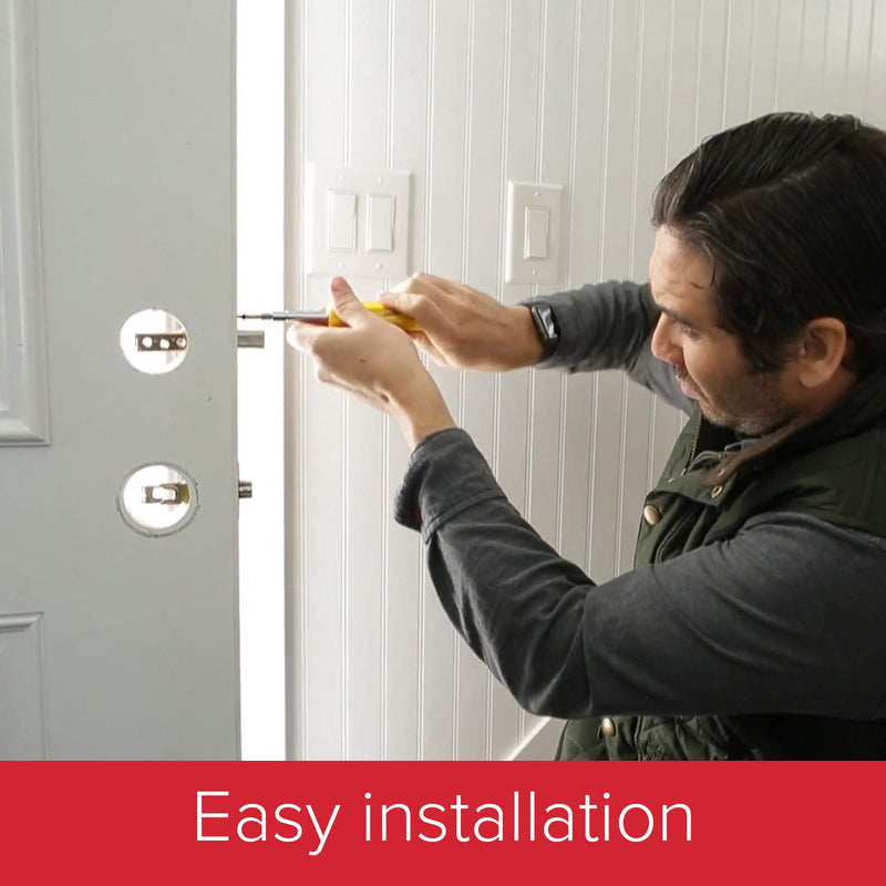Kwikset Satin Nickel Keyed Lever Door Handle with Lock, Reversible, Pick Resistant Smartkey Security - For Front Doors and Bedrooms