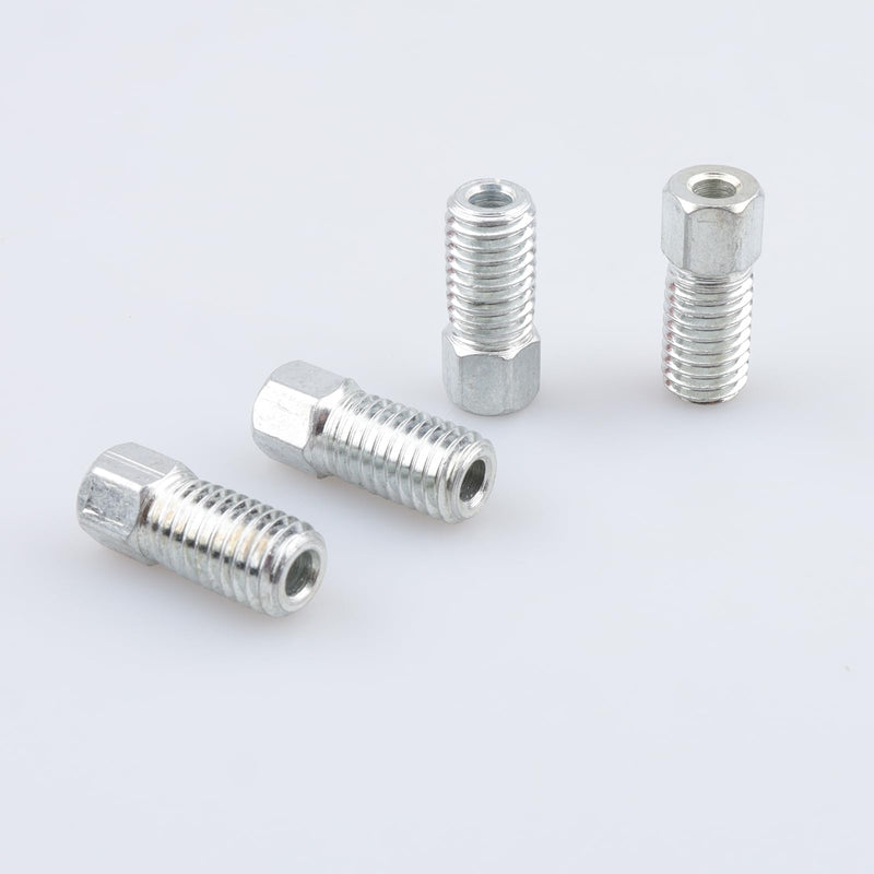 M8 x 1.25 Bubble Tube Nuts for 1/8" Brake Line Tube, Zinc Steel, Pack of 4 Galvanized Steel M8x1.25 Bubble Flare - 1/8"
