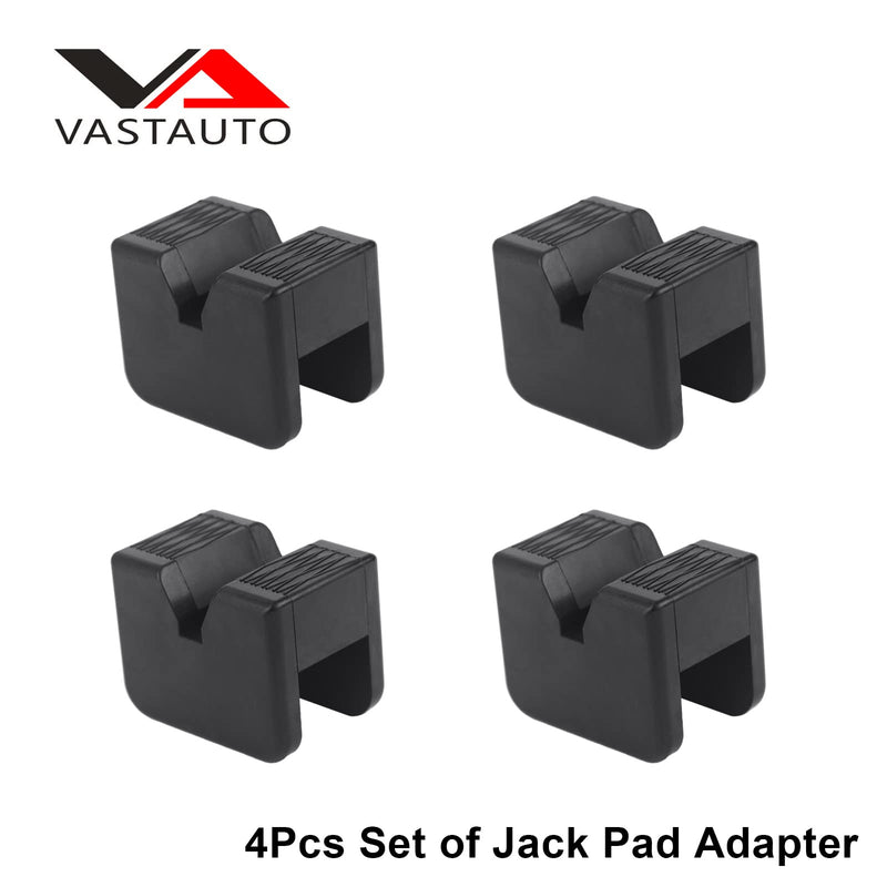 Jack Rubber Pad Adapter,Jack Stand Universal Heavy Duty Rubber,Slotted Frame Rail Pinch Welds Protector Floor Jack Pad Adapter(4 Pack)