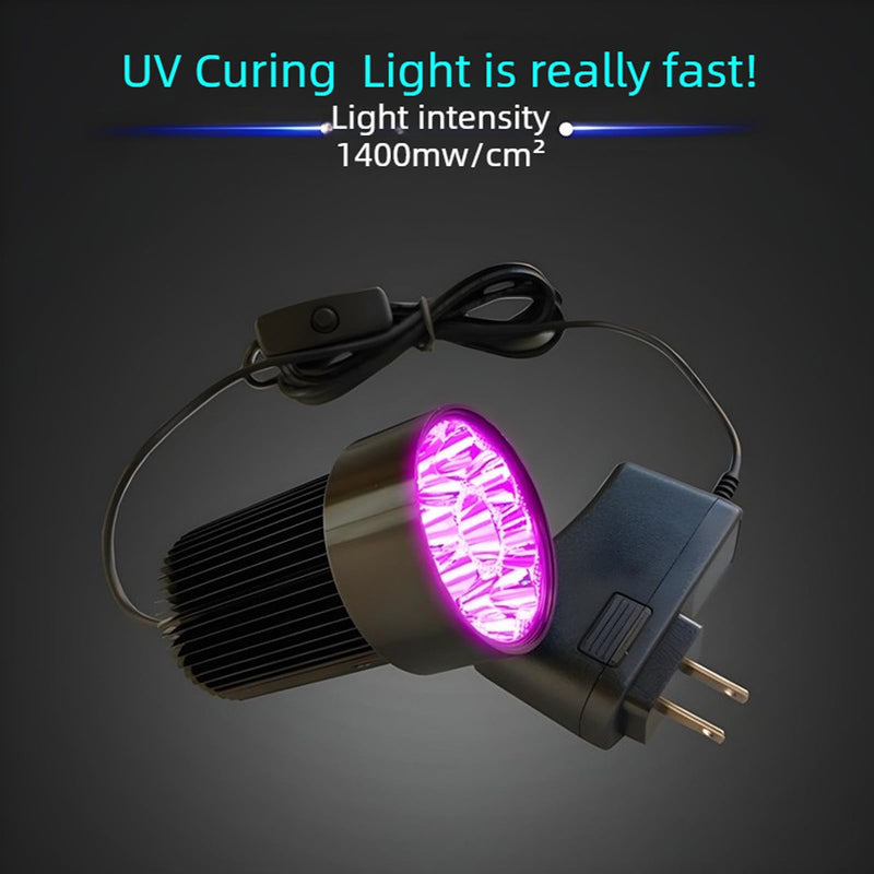 UV Light 365nm/395nm/405nm UV Curing Light for Crystal Glue Resin Ink Paint LCD Screen UV Curing Lamp(395nm) 395nm