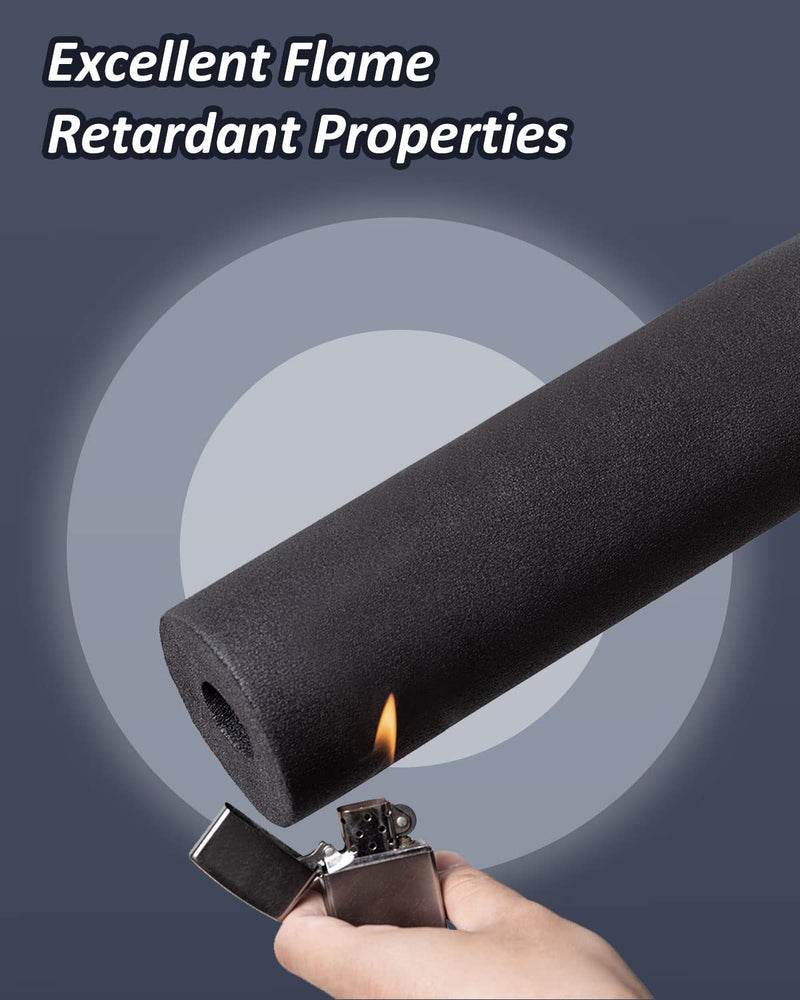 Pipe Insulation Foam Tube - Foam Tubing for AC Unit, Guitar Stands, Exercise Machine Handle and Roof Rack (1/4"ID X 3/8"TK-6Ft) 1/4"ID X 3/8"TK-6Ft