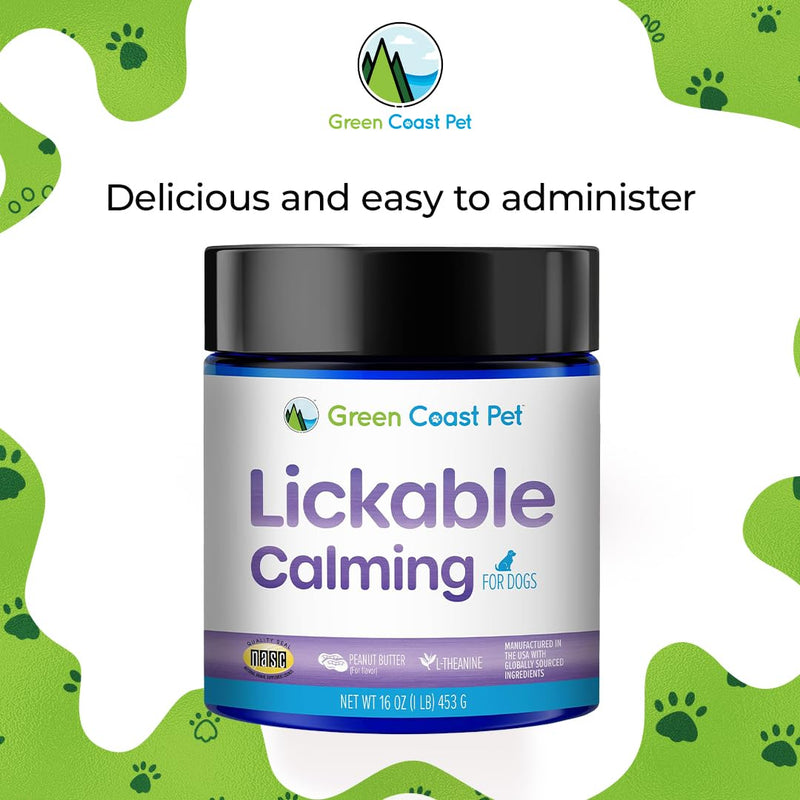 Lickable Actives (Calming) Supplement for Dogs, 16 oz | Made in USA | 30 Day Supply Calming