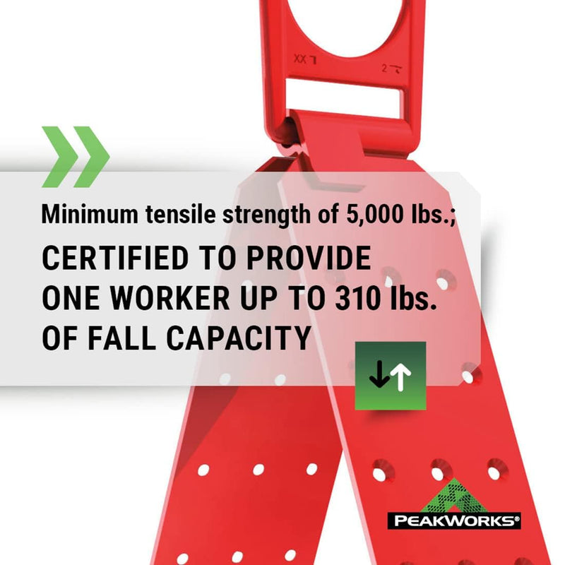 Peakworks Temporary Roof Anchor Bracket - Stainless Steel Safety Roof Top Anchor Bracket for Roofing Work - Industrial, Construction, Roofing Fall Protection - ANSI & OSHA Compliant Reuseable w/ Single D-Ring