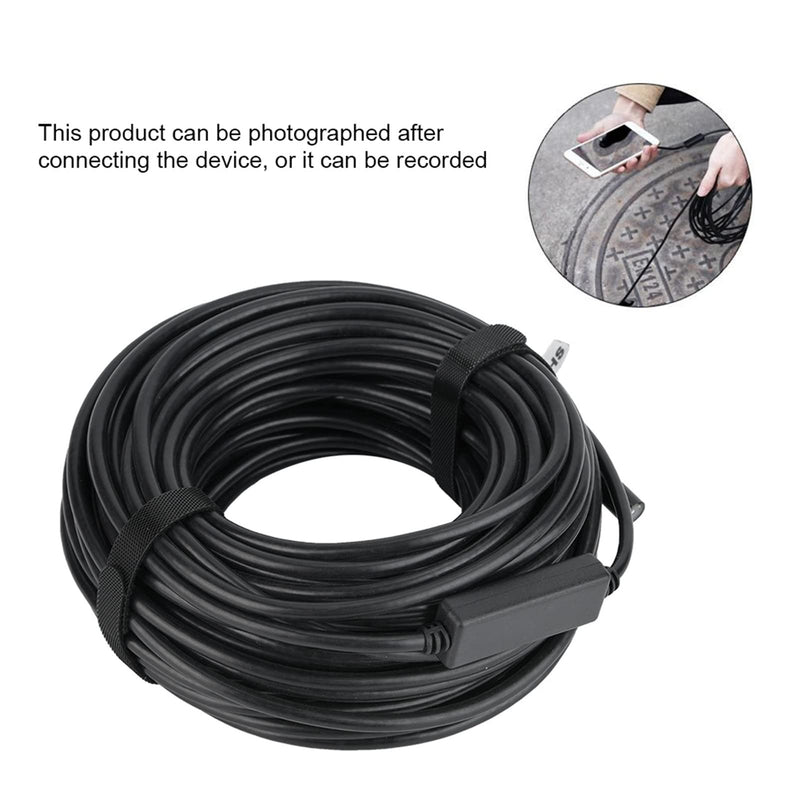 Fafeicy 1280 * 720 Endoscope Camera USB 20M 8.5HD 3 in 1 Industrial 8 LED Light Endoscope Camera Auto Repair Tool for Pipeline Sewers, Vehicle Inspection