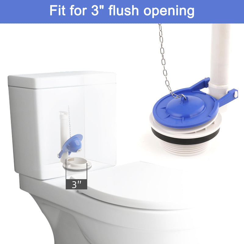 Hibbent 2 Pack Large 3-Inch Toilet Flapper Replacement Compatible with TOTO flapper Model THU140S- Oversized Sealing and Easy to Install- Blue