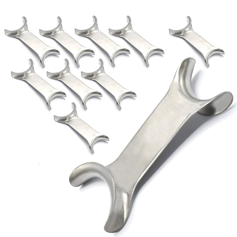 10pcs Dental Double-Headed Autoclavable Intraoral Mouth 'Cheek Lip Retractor Opener Stainless Steel
