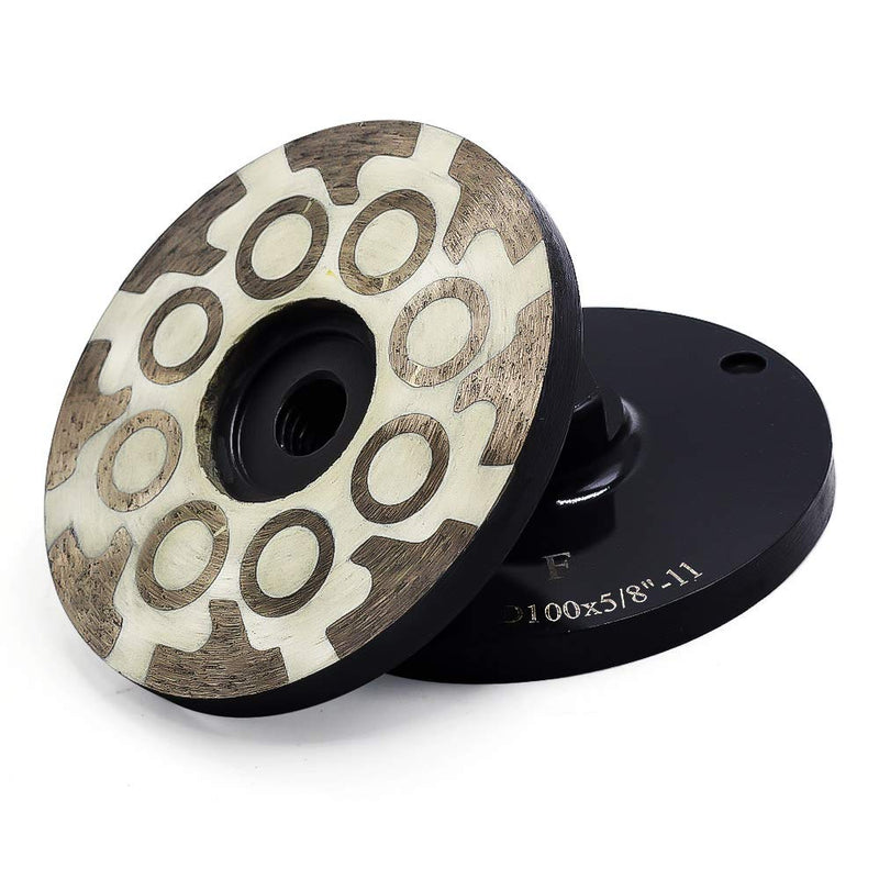4" Diamond Cup Wheel Resin Diamond Grinding Cup Wheel Fine Grit with Thread 5/8“-11 for Grinding Stone Concrete and Tiles