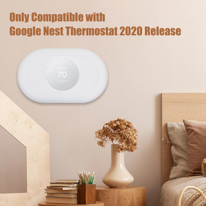 Nest Thermostat Trim kit,Nest Thermostat Wall Plate for Google Nest Thermostat-Programmable WiFi Thermostat Accessory (White White