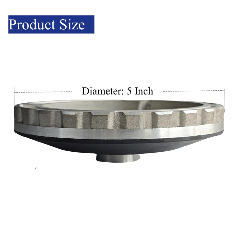 Snail Lock Adapter 5" - Aluminum Back-Up Pad Stone Edge Polishing Pads Holder with 5/8"-11 Arbor SN-5