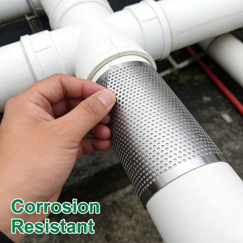 304 Stainless Steel Perforated Sheet 9.8"x39.4", 0.12" Hole, 0.02" Thick | 304 stainless steel sheet,9.8"x39.4",0.12" holes.Corrosion-resistant. Perfect for ventilation, filtration, and DIY projects perforated sheet 3