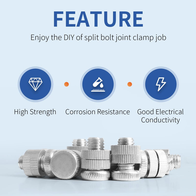 32Pcs Electrical Fence Connector Aluminium Alloy Wire Join Clamp Split Bolt Joint Clamp Wire Connector for Electric Fence Wire