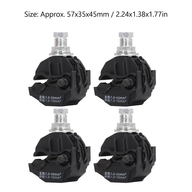 5 Pcs Insulation Piercing Connector 1KV No Peeling Piercing Clamp High Low Voltage Cable Splitter (Black-1) black-1