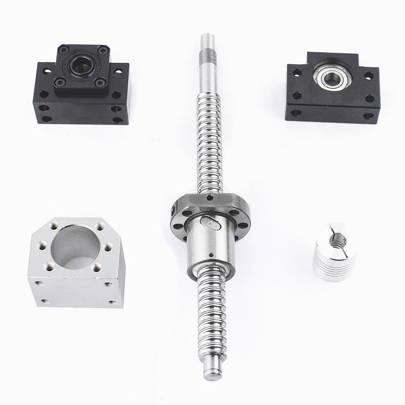 150mm/ 5.9inch Ball Screw RM/SFU1605 (Diameter 16mm, Lead 5mm) with Metal Ball Screw Nut, BK/BF End Supports and Ball NUT HOUSINGS CNC Parts for DIY CNC Machine and 3D Printer (RM/SFU1605, 150mm/5.9inch