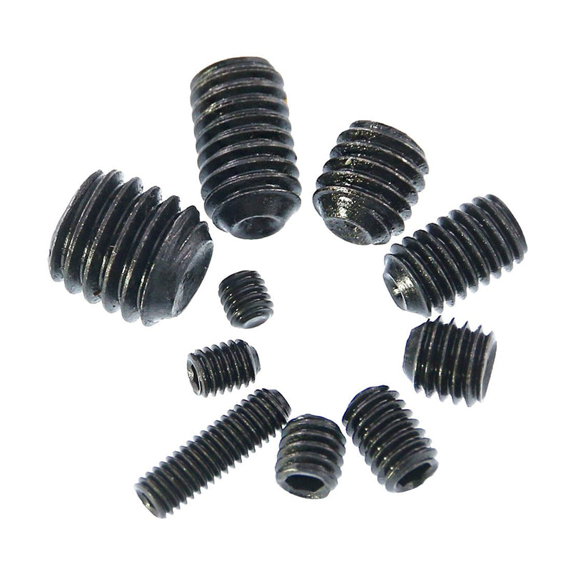 Swpeet 400Pcs Allen Head Socket Hex Grub Screw Assortment Kit, Including 10 Sizes M3/4/5/6/8 Internal Hex Drive Cup-Point Set Screws for Door Handles, Faucet, Light Fixtur - NewNest Australia